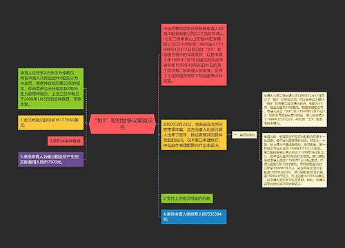 “恒X”轮租金争议案裁决书