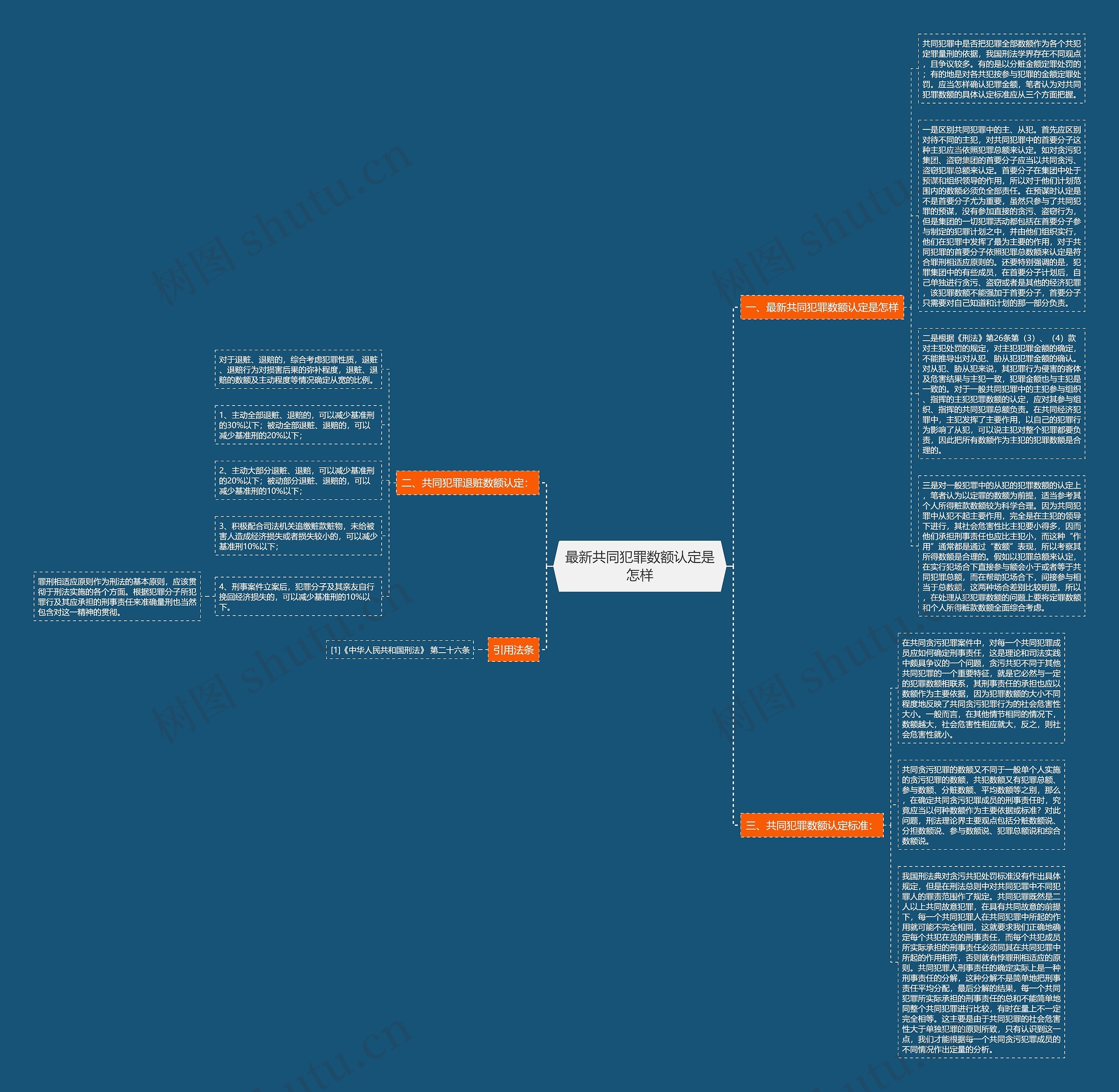 最新共同犯罪数额认定是怎样思维导图