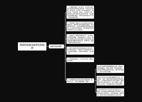 需如何准备法庭审判的程序