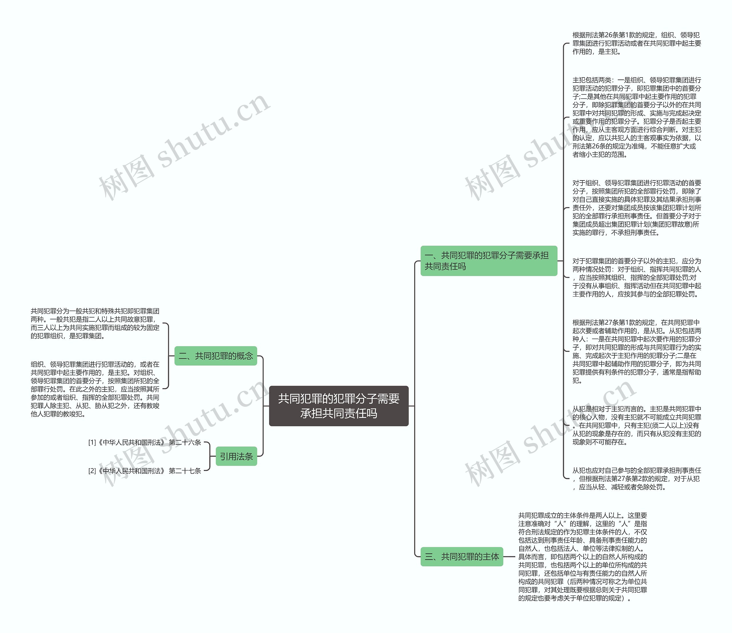 共同犯罪的犯罪分子需要承担共同责任吗思维导图