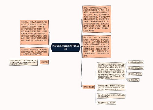 男子透支3万元逾期不还获刑