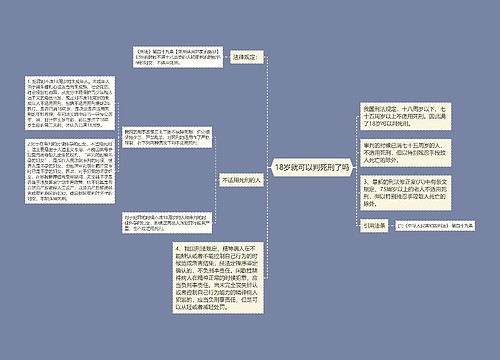 18岁就可以判死刑了吗