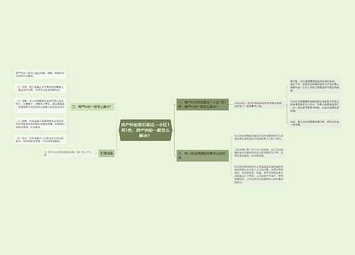 房产纠纷致石家庄一小区1死1伤，房产纠纷一般怎么解决？