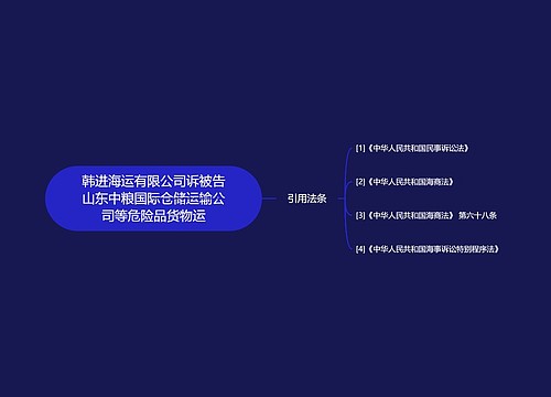 韩进海运有限公司诉被告山东中粮国际仓储运输公司等危险品货物运 韩进海运有限公司诉被告山东中粮国际仓储运输公司等危险品货物运