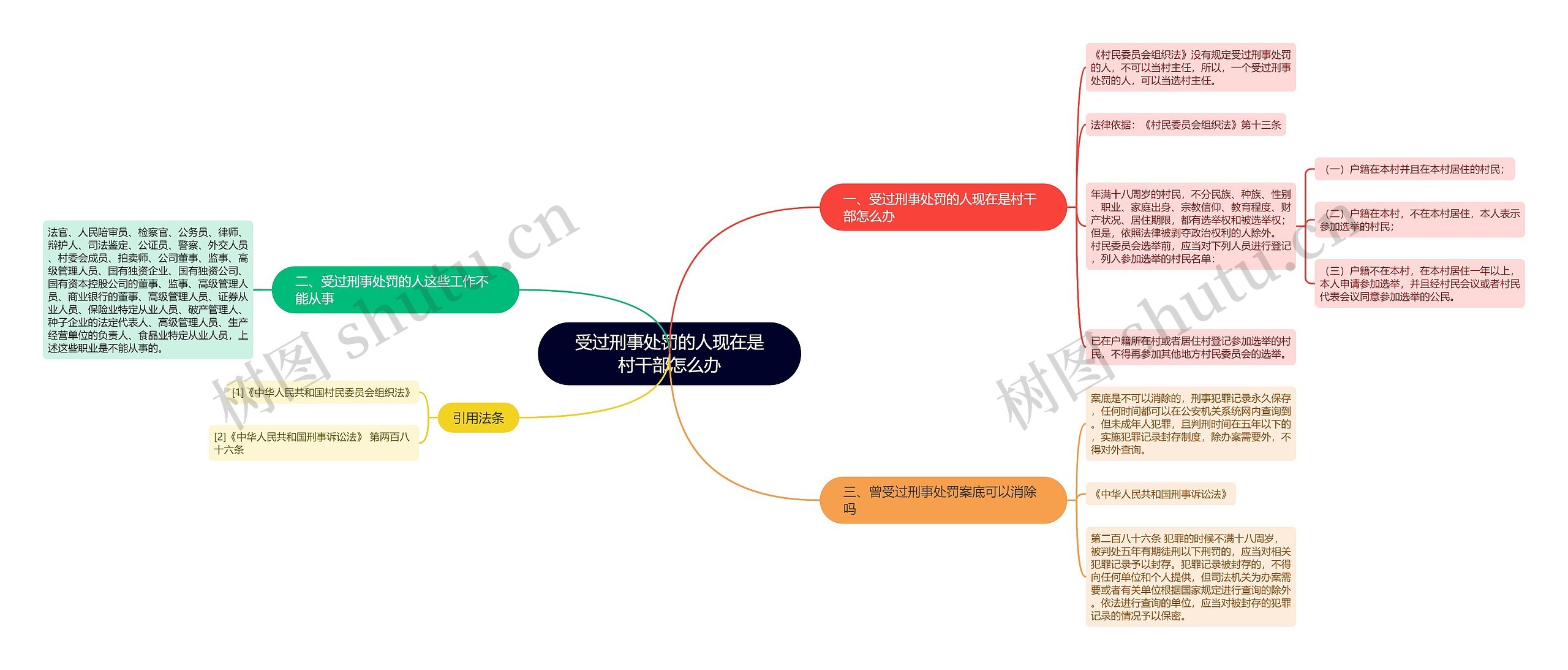 受过刑事处罚的人现在是村干部怎么办思维导图