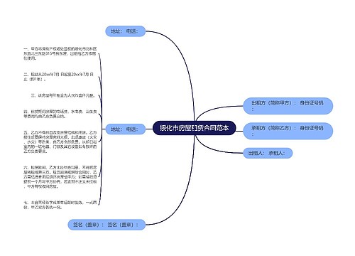 绥化市房屋租赁合同范本