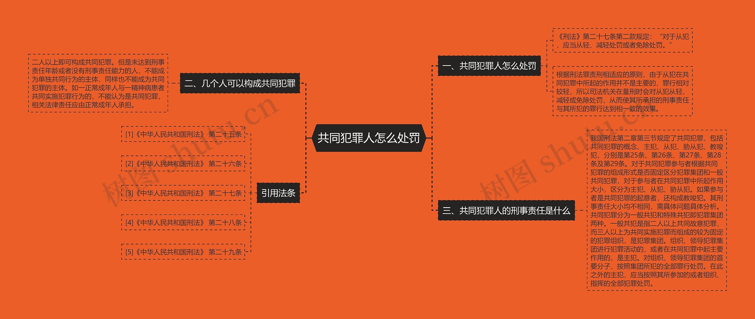 共同犯罪人怎么处罚思维导图