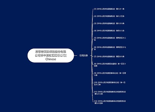 苏黎世国际保险股份有限公司诉中波轮船股份公司(Chinese