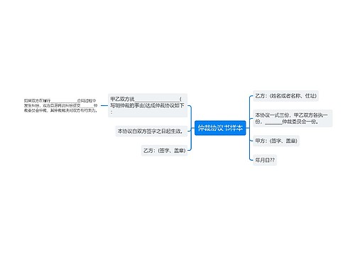 仲裁协议书样本