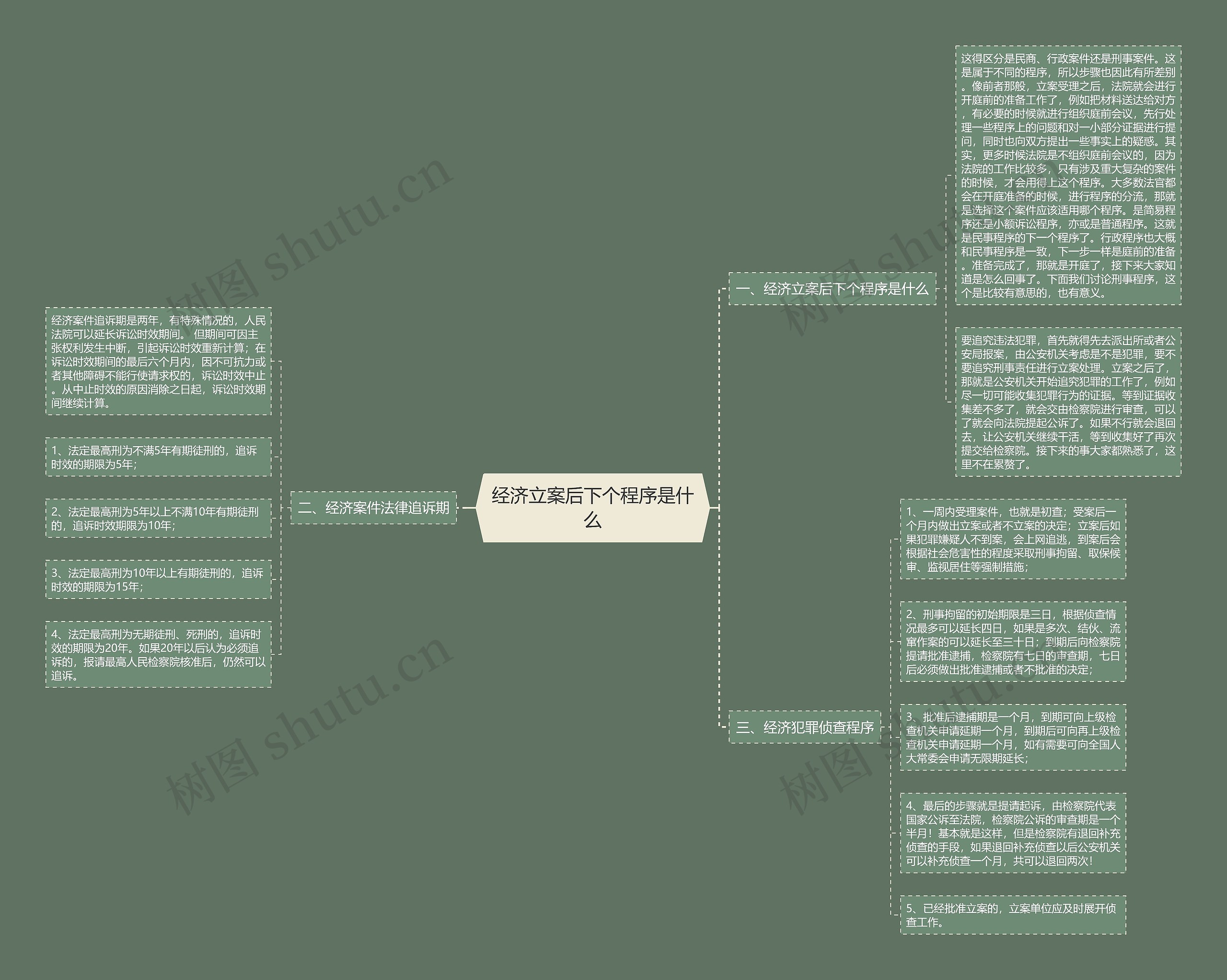 经济立案后下个程序是什么思维导图