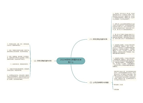 2022年职务犯罪量刑标准是什么