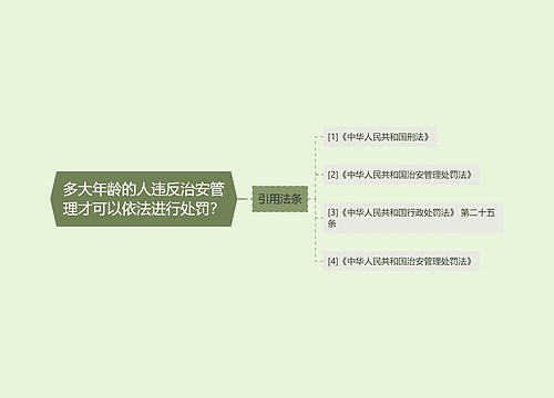 多大年龄的人违反治安管理才可以依法进行处罚？