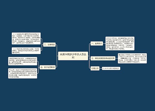 未满14周岁少年杀人怎么判