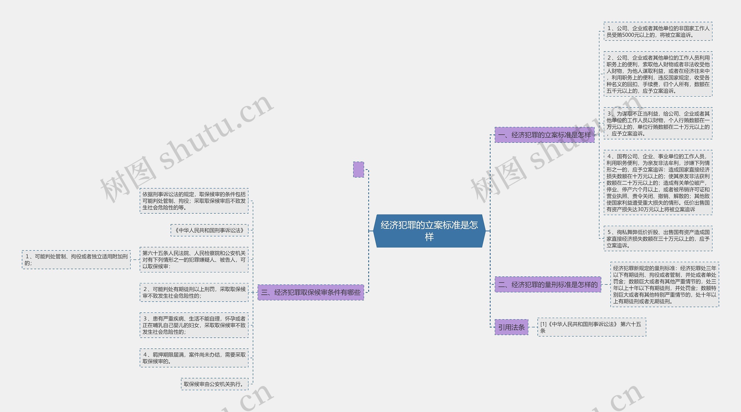 经济犯罪的立案标准是怎样思维导图