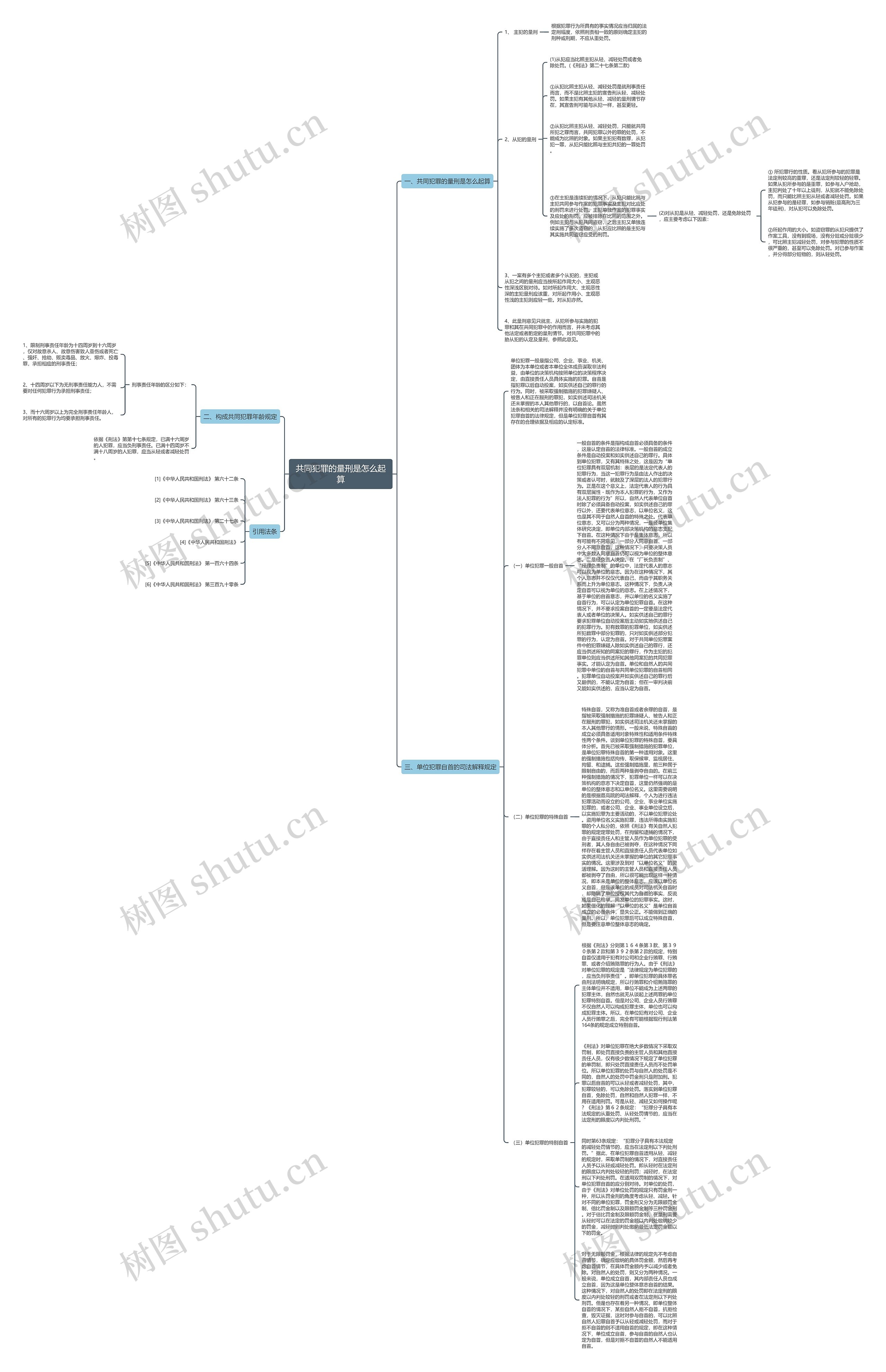共同犯罪的量刑是怎么起算思维导图