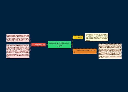 共同犯罪中的首要分子怎么处罚