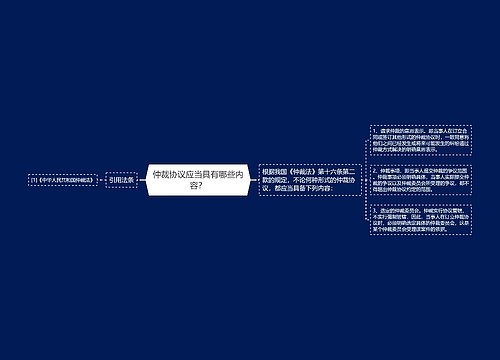 仲裁协议应当具有哪些内容？