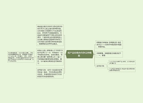 纸产品经销合约争议仲裁案  