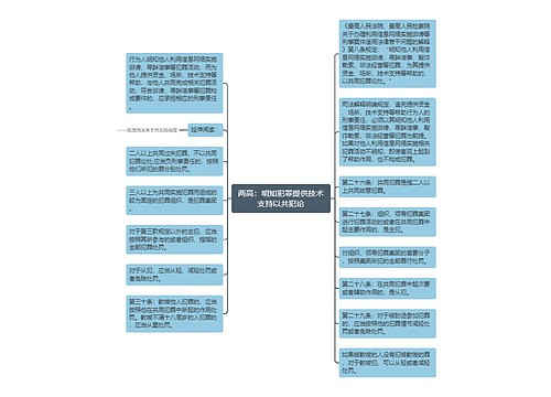 两高：明知犯罪提供技术支持以共犯论