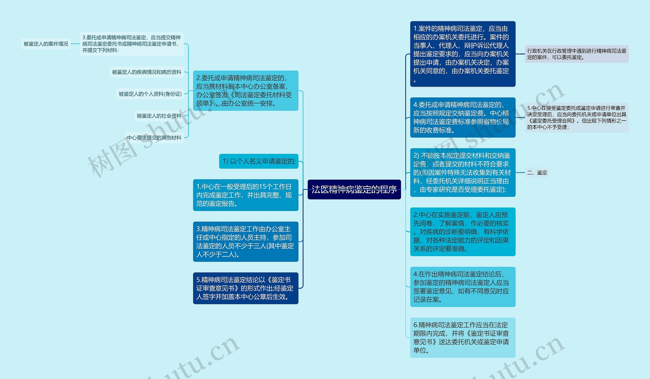 法医精神病鉴定的程序思维导图