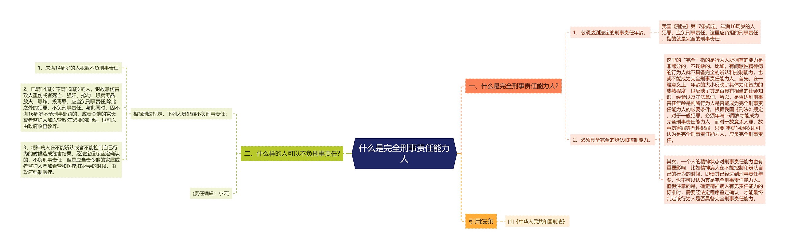 什么是完全刑事责任能力人思维导图