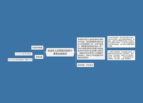 未成年人犯罪案件的两个重要处理原则