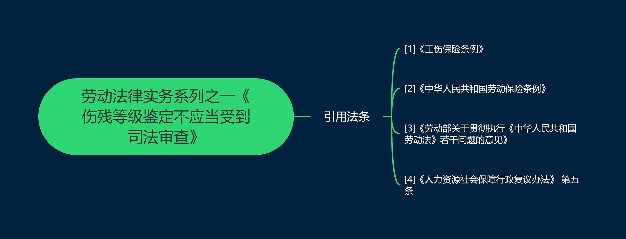 劳动法律实务系列之一《伤残等级鉴定不应当受到司法审查》思维导图