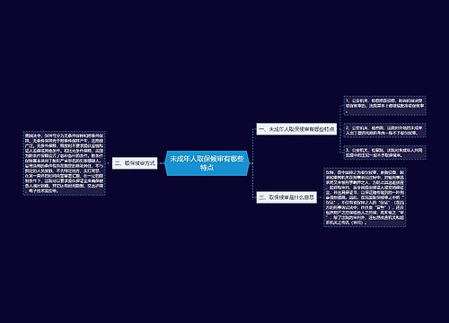 未成年人取保候审有哪些特点