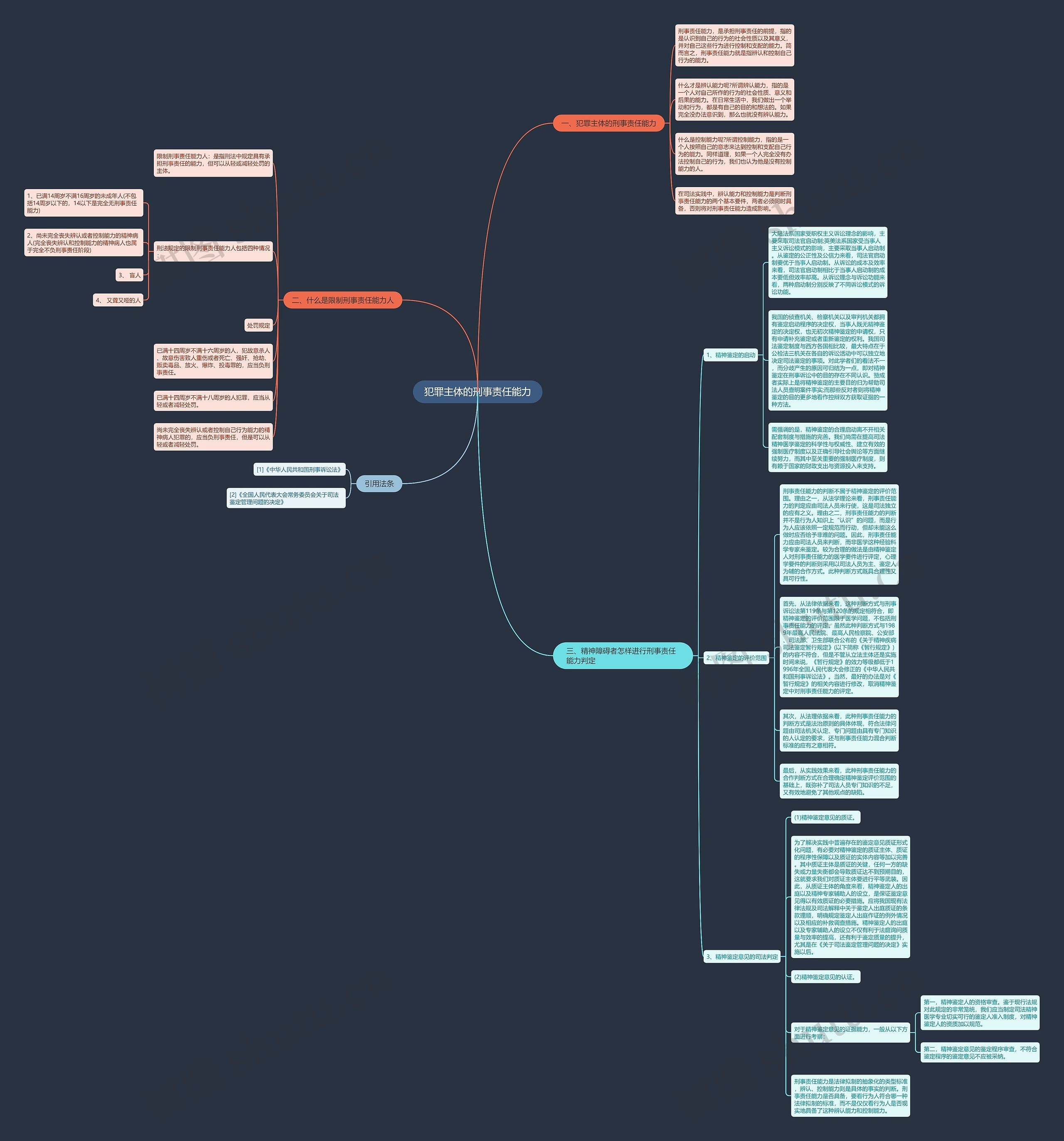 犯罪主体的刑事责任能力思维导图