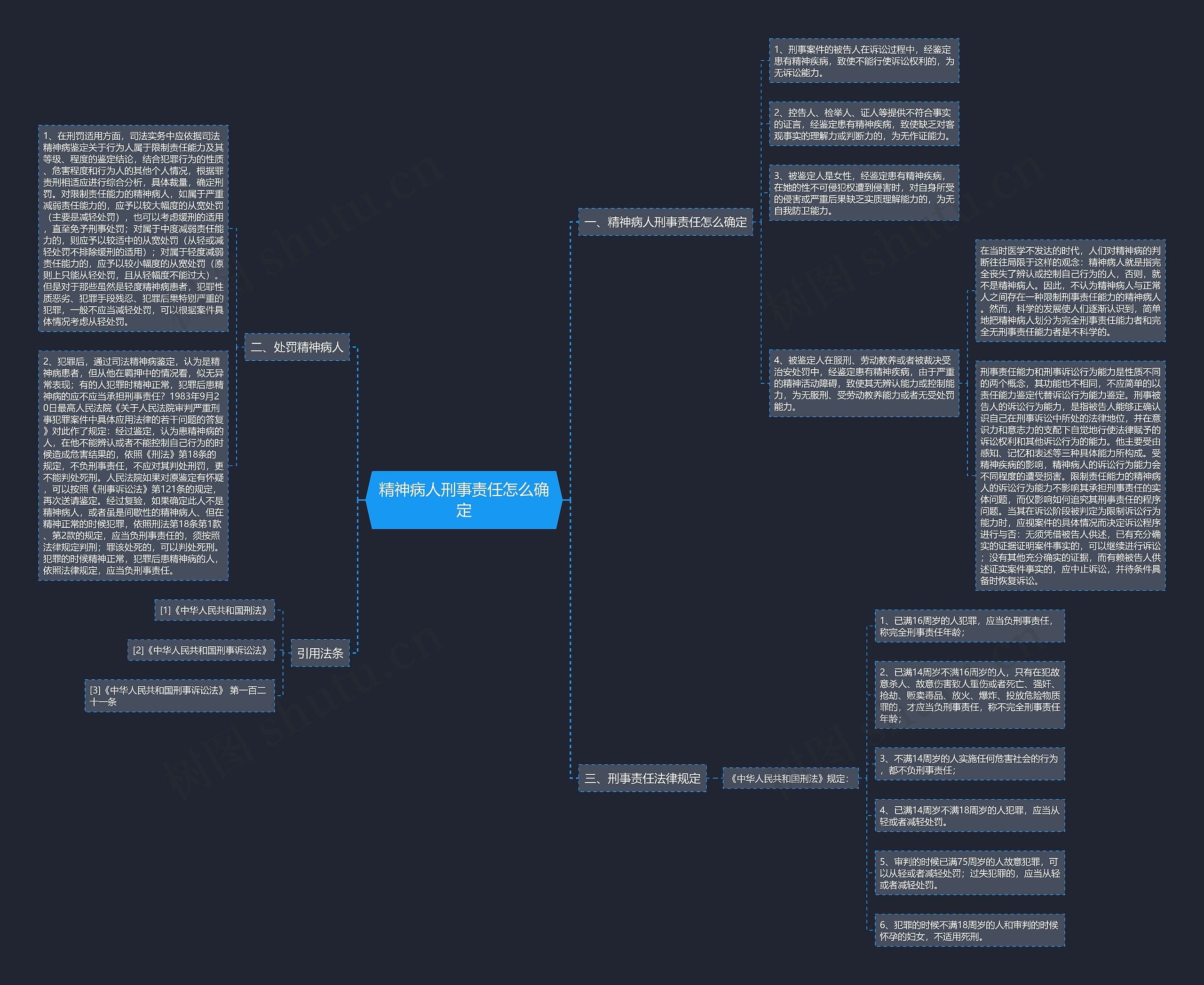 精神病人刑事责任怎么确定思维导图