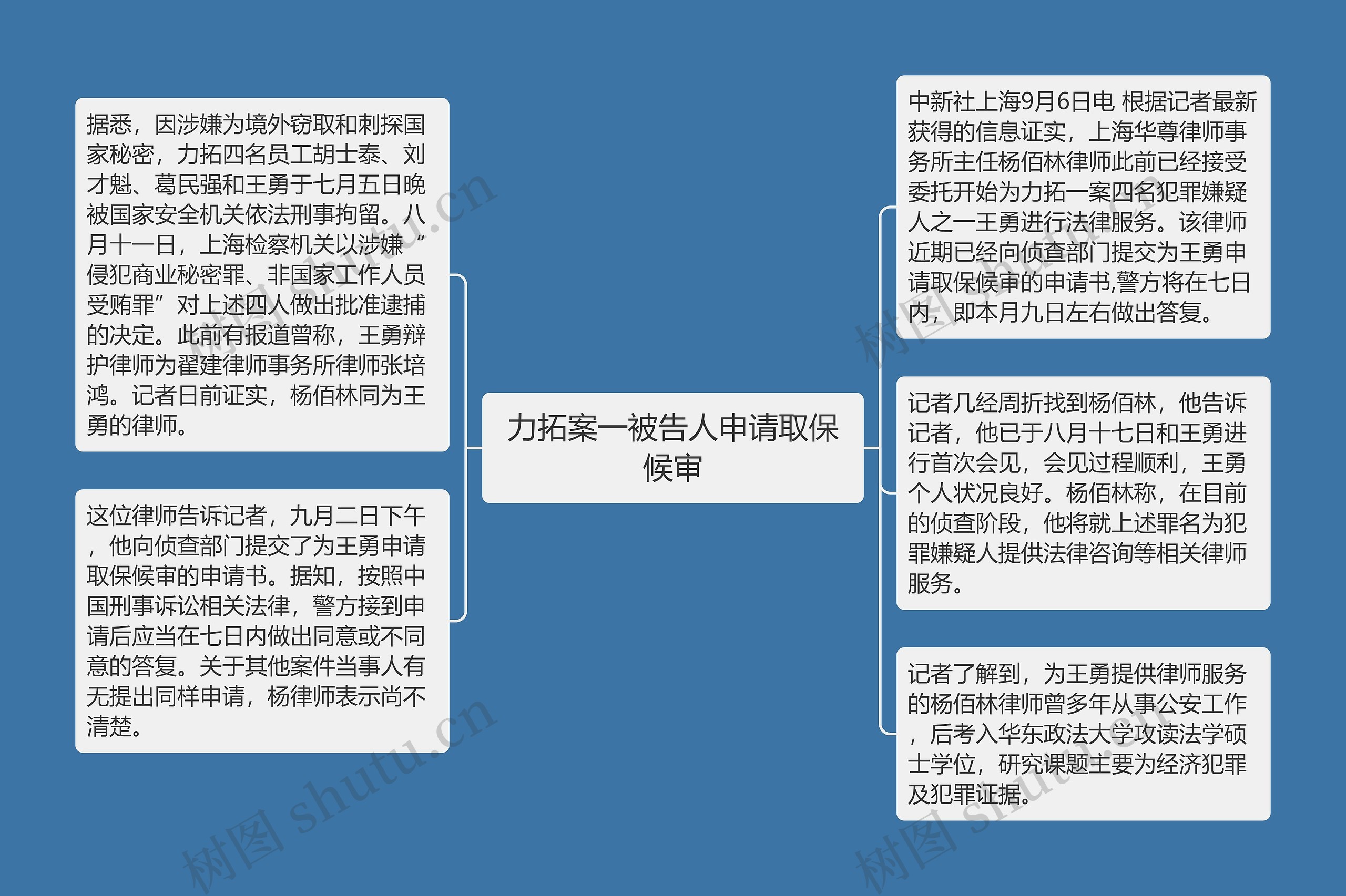 力拓案一被告人申请取保候审思维导图