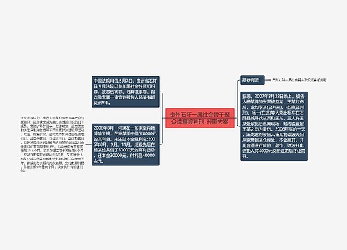 贵州石阡一黑社会骨干聚众滋事被判刑-涉黑大案