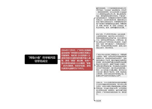 “网络小偷”终审被判盗窃罪名成立