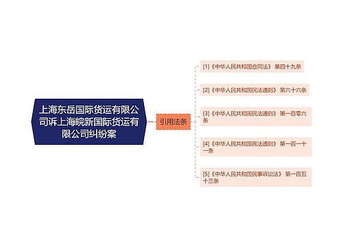 上海东岳国际货运有限公司诉上海皖新国际货运有限公司纠纷案