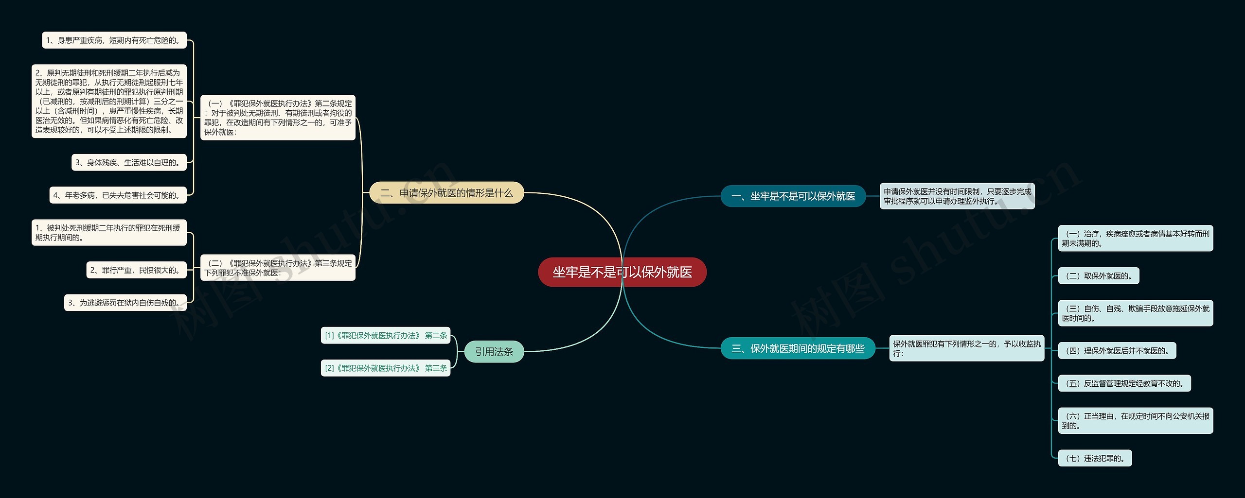 坐牢是不是可以保外就医思维导图