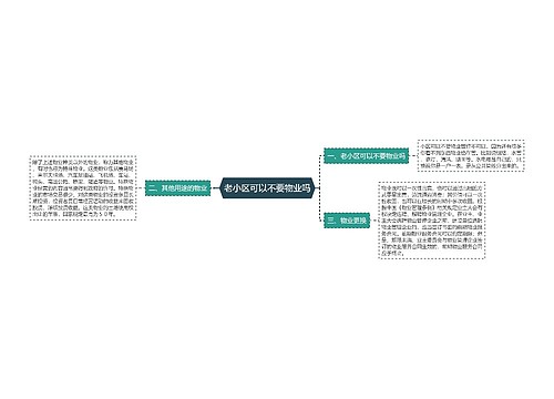 老小区可以不要物业吗