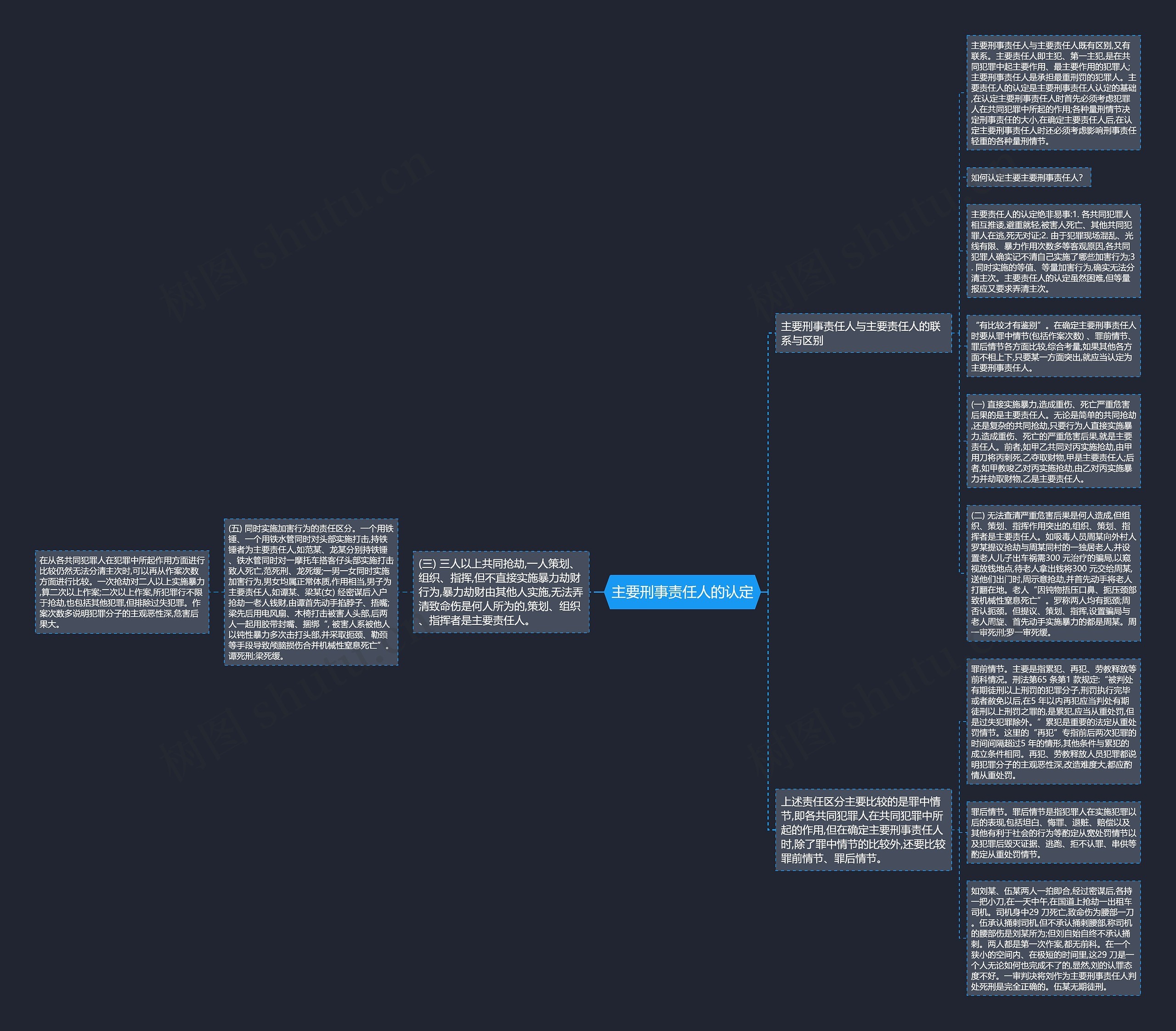 主要刑事责任人的认定思维导图