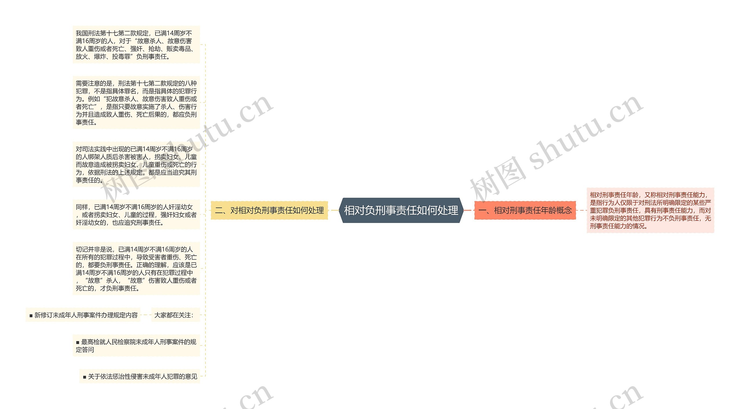 相对负刑事责任如何处理思维导图