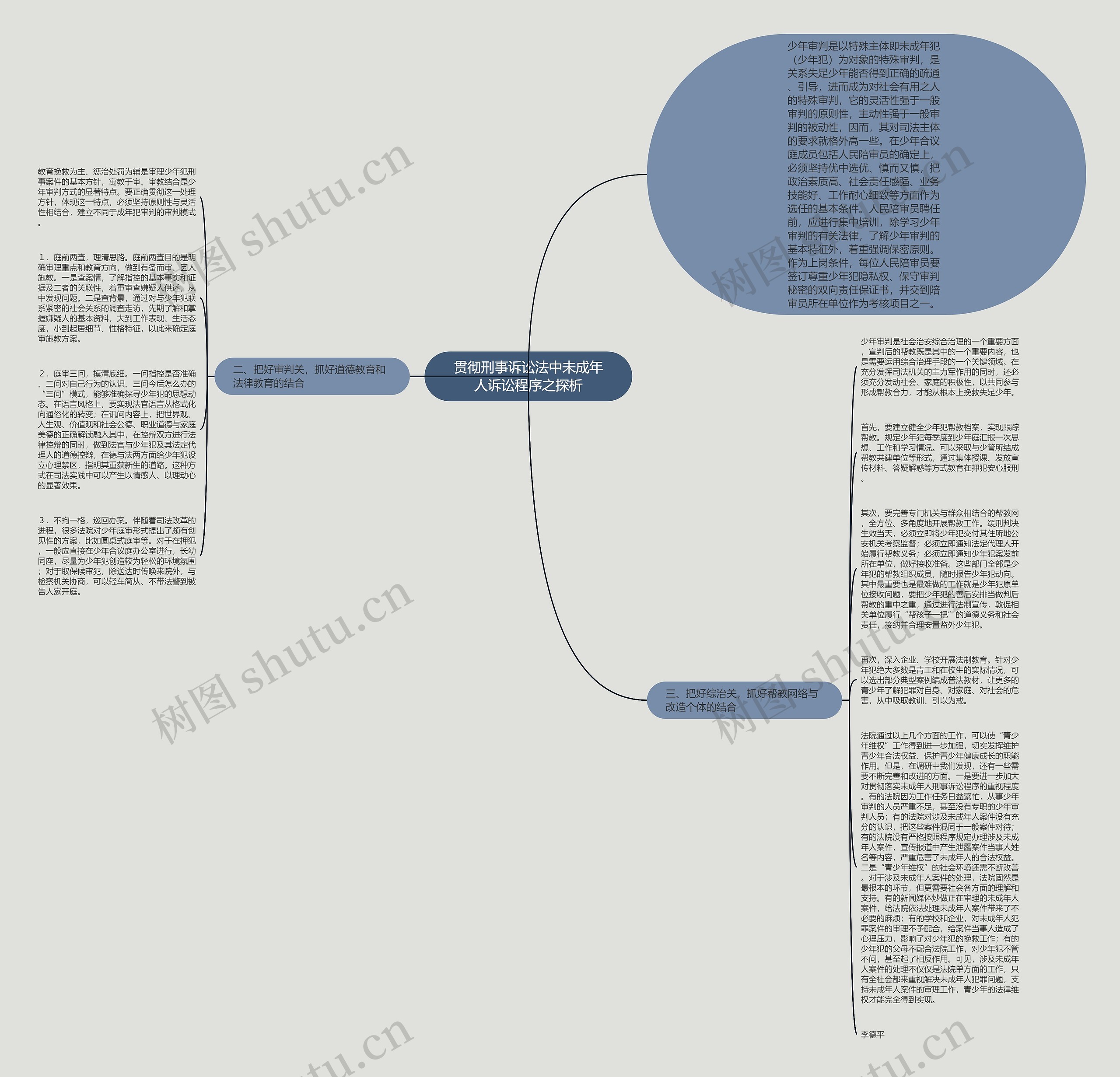 贯彻刑事诉讼法中未成年人诉讼程序之探析思维导图