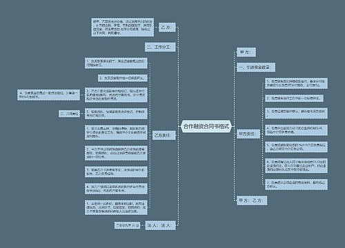 合作融资合同书格式