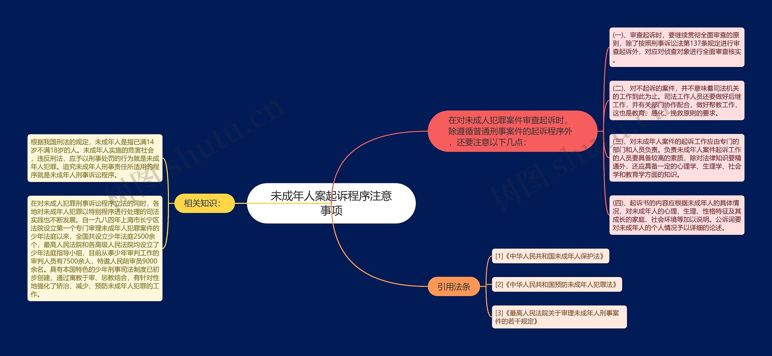 未成年人案起诉程序注意事项思维导图