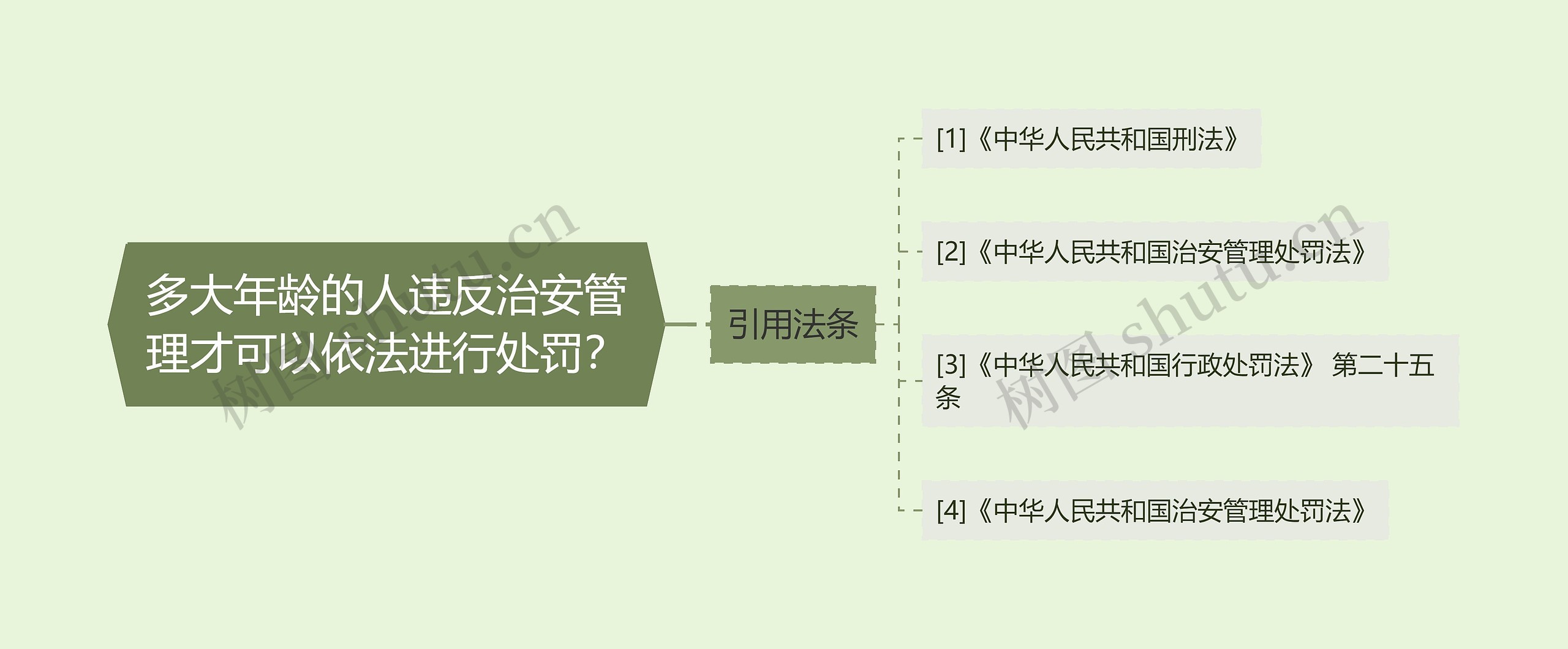 多大年龄的人违反治安管理才可以依法进行处罚？思维导图