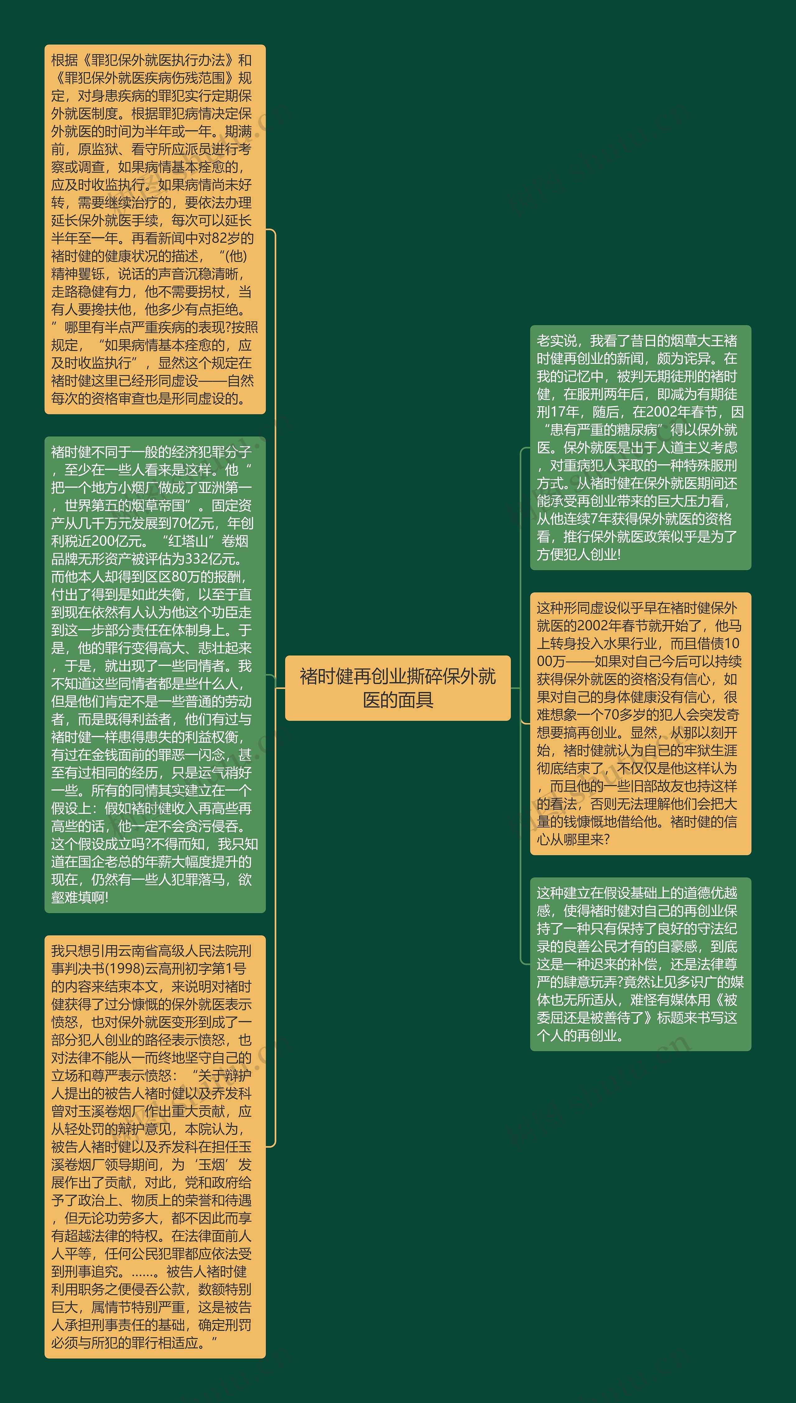 褚时健再创业撕碎保外就医的面具思维导图