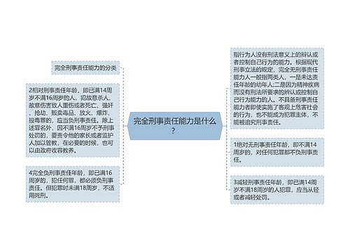 完全刑事责任能力是什么？