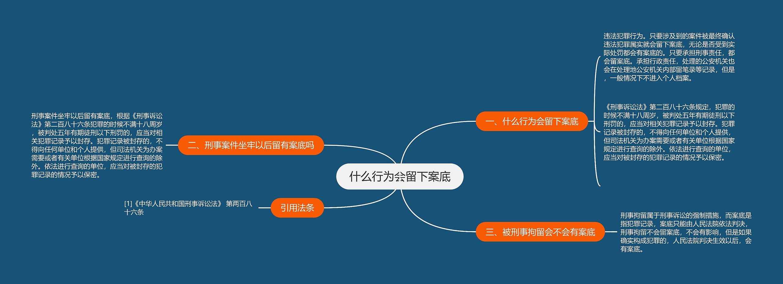 什么行为会留下案底思维导图