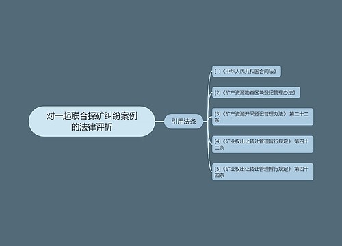 对一起联合探矿纠纷案例的法律评析