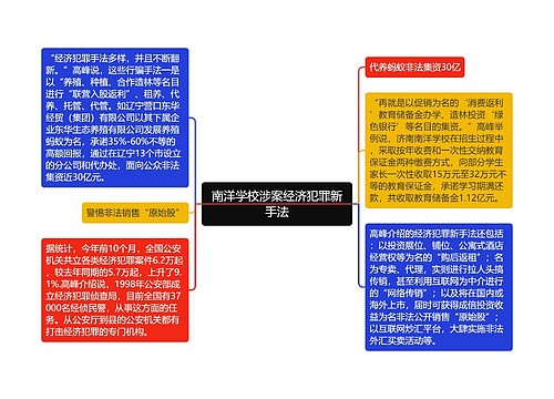 南洋学校涉案经济犯罪新手法