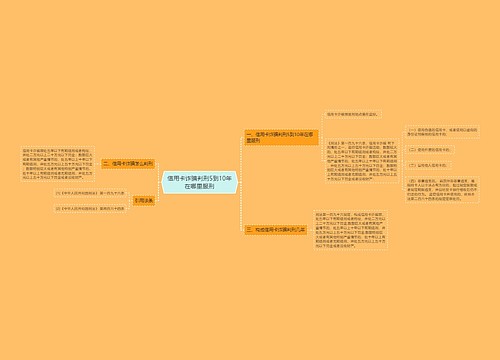 信用卡诈骗判刑5到10年在哪里服刑