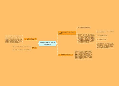 信用卡诈骗判刑5到10年在哪里服刑