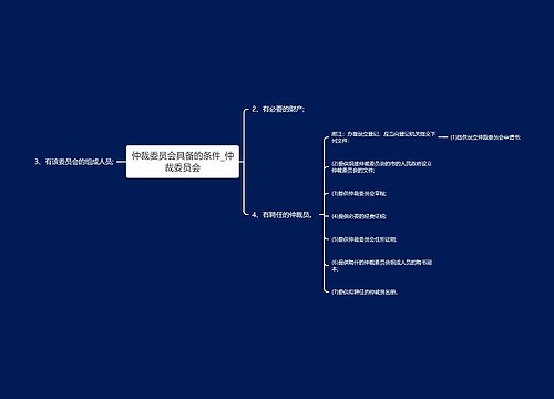 仲裁委员会具备的条件_仲裁委员会